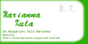marianna kula business card